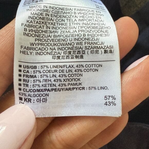 NWT GAP Slim Crop Pants Rugby Stripe Linen Cotton Blend Lightweight Trousers 6 - Picture 10 of 10